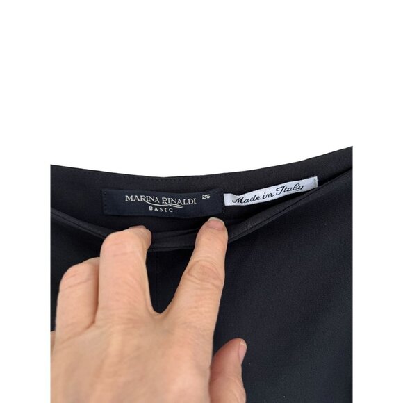 Womens Size 25/3XL  Marina Rinaldi Pants Made in Italy Black Color - Picture 3 of 8